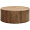 Millbury Drum Coffee Table Mango Wood Circular Design Urban Style
